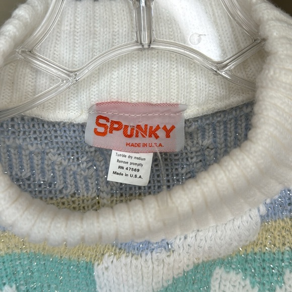 Women’s long sleeve, mock neck colorful sweater with large floral pattern, M - Picture 11 of 11